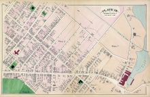 Plate 12, New York and New England RR, Watershop Pond, Pine St, State St, Springfield 1882
